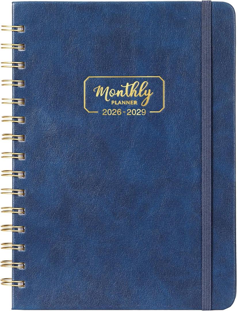 2026-2029 Monthly Planner - 3 Year Monthly Planner from July 2026 to June 2029, 6.4'' x 8.5'', Calendar Planner 2026-2029 with Thick Paper and Tabs, Blue
