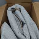 LIVEBOX Easy Jute Checkered Rug for Living Room, Scalloped Washable 5x7 Tan Rugs for Bedroom, Geometric Farmhouse Indoor Outdoor Non-Slip Rug Dining Room Mat Morden Carpet Area Rug for Office