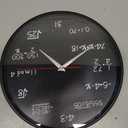 Bernhard Products Math Wall Clock Black 12 Inch Silent Non-Ticking Unique Gift for Teacher/Student/Engineer Graduate Quartz Round Battery Operated, Home Office School Classroom, Mathematical Equations