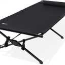 Portal 42" Extra Wide Camping Cots for Adults, 600 LBs Heavy Duty Large Folding Cot with Pillow, Portable Sleeping Cot for Camping, Guest Bed, 84.3" L x 42" W x 19.7" H