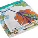 Summer Throw Blanket, 60"x80" Reversible Bohemian Flower Blanket, 100% Cotton Muslin Breathable Woven, Farmhouse Decorative Throw Blanket (Colorful Vine)