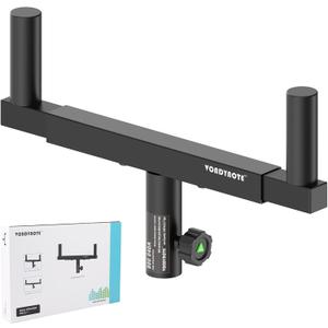 Vondynote Dual Speaker Mount Bar Mounting Fork Bracket Speaker Pole Width Adjustable, Single