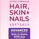 Nature's Bounty Advanced Hair, Skin & Nails, Argan-Infused Vitamin Supplement with Biotin and Hyaluronic Acid, 150 Rapid Release Softgels, 50 Total Servings (EXP 07/31/27)