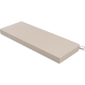 MIULEE Beige Outdoor Bench Cushion Set of 1, 48x18x3 Inch Waterproof Patio Seat Cushions for Swing and Outdoor Furniture Couch Sofa, 3 Year Color Fastness High Density Foam with Adjustable Ties