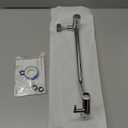 G-Promise All Metal Shower Diverter with Low Holder, Extended 13.5 Inch, 3-Way Diverter Valve with Pause Mode for Handheld and Fixed Shower Heads  4-Setting Replacement Part (Chrome)