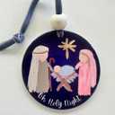 Christian Gifts: Nativity Scene Christmas Ornaments (Christian Christmas Decorations) | Religious Holiday Decor, Holy Family Ornament, Religious Gifts, Baptism Gift & Unique Faith Festival Gift Pack of 3