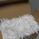 50FT White Christmas Tinsel Garland, Metallic Tinsel Glitter Twist Garlands Hanging Streamers, Xmas Tree Garland Decorations