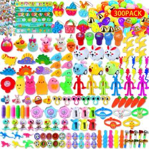 300 Pcs Easter Eggs with Toys inside,Easter Basket Stuffers,Fillers Easter Party Favors for Kids,Carnival Treasure Prizes Classroom Events,Egg Hunt 100 Pack,Stocking Stuffers Birthday Gifts