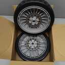 CheeMuii 9" HRX217 Lawn Mower Rear Wheels Kit 2 Pcs Back Wheels Replace for 42710-VH7-010ZA, 42710-VH7-010ZB, 42710-VH7-000ZA 9 Inch Wheel with Gear Fit for Honda HRX217 Lawnmowers