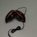 Botesty Sound Headphones Wired with Microphone, Over Ear Foldable 3.5mm Plug in Headphones Corded with 4.9ft Tangle-Free Nylon Cord for Tablet, Laptop, MP3/4, School, Airplane Travel (Black Red)