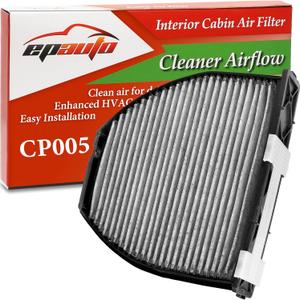 EPAuto CP005 (CUK29005) Cabin Air Filter with Activated Carbon, Compatible with Mercedes-Benz C-Class, E-Class, CLS, SL, AMG GT, GLK, SLS – Fits Select Models 2008–2021