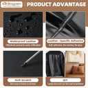 Leather Repair Patch, 17X79 Inch Repair Patch Self Adhesive Waterproof, DIY Large Vinyl Patches for Couches, Furniture, Kitchen Cabinets, Wall Black, 17X79 Inch