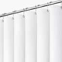 Dynamene White Fabric Shower Curtain, Waffle Weave Heavy Duty Thick Fabric Shower Curtains for Bathroom, 256GSM Weighted Hotel Luxury Cloth Shower Curtain Set with 12 Plastic Hooks, 72Wx72H, White