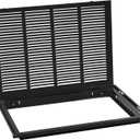 HVAC Premium 20" X 12" Steel Return Air Filter Grille for 1" Filter - Removable Face/Door - HVAC Duct Cover - Flat Stamped Face - Black [Outer Dimensions: 22 5/8" X 14 5/8"]