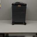 Joyway 20 Inch Carry on Luggage with Aluminium Frame and Front Pocket, PC Hardshell Suitcase with USB Port and Cup Holder, 21.5x14.2x9 Airline Approved, Luggage with Spinner Wheels and TSA Lock (Black)