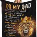 Gifts for Dad - Blanket for My Dad for Birthday, Fathers Day, Christmas, Valentines - Flannel Blanket, 60''x50''