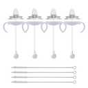 Sippy Cup Conversion Kit for Philips Avent Natural Baby Bottles, Toddler Transition Kit with Food Grade Silicone Straw Top Nipple, Weighted Straw, Bottle Handle, Cleaning Brush, BPA-Free, 4-Pack, 6+