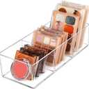 JessLab Acrylic Organizers, Bathroom Organizer for Drawer, Cosmetic Display Cases for Vanity, Countertop, Desk, Kitchen, and Makeup Storage, 3-Section