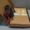 Brown Kraft Cookie Boxes with Ribbons & Stickers (20 Pack) 6.5 x 4 Small Cardboard Gift Boxes for Gift Giving, Baked Goods, Candy, Christmas, Decorative Food Packaging, Bakery Treats, Empty, Bulk (Rectangle)