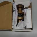 Asidrama 1 Pack Antique Brass Passage Door Knobs with Lock, Vintage Door Handles with Antique Brass Door Knobs Interior for Bedroom or Bathroom, Heavy Duty Door Lever for Left Right Sided Doors