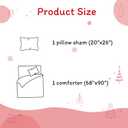 JSD Red Kids Christmas Comforter Set Twin Size, 2 Piece Xmas Tree Printed Microfiber Bedding Set, Machine Washable