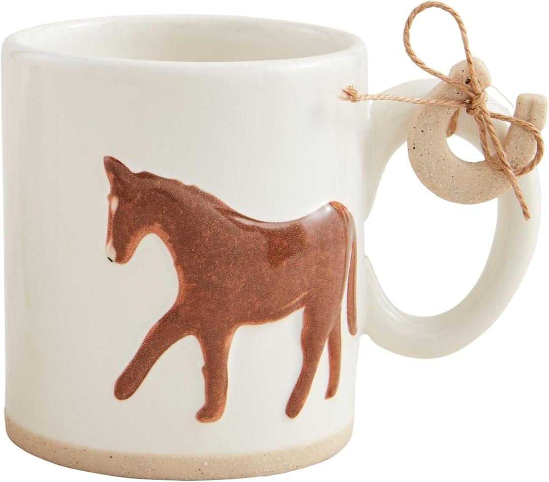 Mud Pie 15 oz Farm Mug, Horse