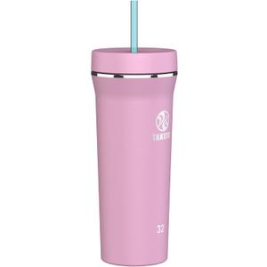 Takeya 885395524580 Standard Straw Tumbler Pink Lavender 32oz (Multicolor)