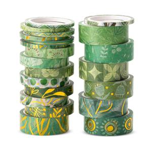 Mr. Pen- Washi Tape Set, 21 Rolls, Greenery Summer Design, Decorative Tapes With Tape Measure for Journaling, Scrapbooking, and Crafts