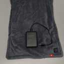 comfheat Portable Heating Pad with 5000mAh Battery, 1.7LB Weighted Heat Pad Rechargeable for 1-3H Warmth Outdoor Travel, 3 Heat Settings, 12" x 16", Grey