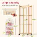 Stuffed Animal Storage & Organizer - Wooden Stuffed Animal Holder - 53.6" Stuffed Animal Zoo with Thicker Bands - Large Capacity Stuffy Storage for Playroom/Living Room/Nursery Room/Bedroom