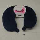 Conair Fleece Neck Pillow for Travel, Neck Support Pillow by Travel Smart, Navy (Removable Washable Cover)