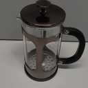 BAYKA French Press Coffee Maker, 4-Level Filtration, Easy to use, Large 304 Stainless Steel Press, Cold Brew Heat Resistant Thickened Borosilicate Pot for Camping Travel Gifts, 34 Ounce, Dark Pewter