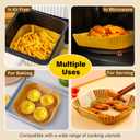 Air Fryer Liners Disposable, 125Pcs Parchment Paper, 8 Inch Non-stick Air Fryer Paper Liners, Unbleached Square Airfryer Liners for 5-8QT Air Fryer, Baking, Roasting Microwave