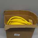 POWGRN 100 ft 12/3 Outdoor Extension Cord Waterproof Heavy Duty with Lighted Indicator End 12 Gauge 3 Prong, Flexible ColdResistant Long Power Cord Outside, 15Amp 1875W SJTW Yellow ETL Listed