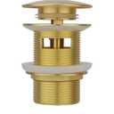 Brass Freestanding Tub Drain, Pop Up Freestanding Tub Drain Plug, Fits Most Freestanding Tub Drain Kits (Brushed Gold)