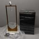 Signature Design by Ashley Malana 33" Contemporary Metal Table Lamp with Marble Base, Black & Brass