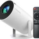 Mini Projector with WiFi 6 and Bluetooth 5.2, Built-in App Smart Portable Projector Support 4K&1080P FHD, 180 Rotatable, AutoKeystone, Android 11, Compatible with HDM/USB/TV Stick/Phone/Laptop