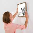 MODE HOME 14 x 11" Funny Bathroom Wall Art, Humorous Bath room Decor Wall Art with Torched Brown Wooden Frame, Decorative Bathroom Pictures Wall Decor