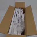 iDavosic.ly 4 Tier Folding Plant Stand Indoor Outdoor with Plastic Tray, Tiered Corner Flower Holder Shelf, Metal Orchid Display Rack for Patio Porch Living Room Garden Balcony, White