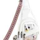 Clear Bag for Stadium Events Approved Clear Purses for Women Crossbody Transparent Bag Stadium Bags for Concert Sport (2-1 White)
