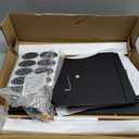 Bread Box for Kitchen Countertop, Large Bread Container Storage, Wooden Farmhouse Bread Box with Window Bread Holder (Black)