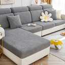 Magic Sofa Covers Soothing Home Sofa Cushion Covers Sofa Hero Covers for Couch Magic Couch Covers Stretch Slipcovers for Couches and Sofas (Wheat-Gray,Large Triple Seat Cover)