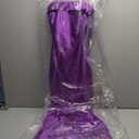 MORGAN AND CO. Juniors' Strapless Satin Long Dress W/Fold Over Neckline & Back Zipper - Formal Evening Cocktail Party Gown Purple Size 1