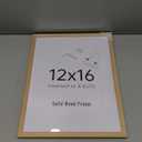 upsimples 12x16 Frame, Natural Solid Wood Picture Frames, Display 8.5x11 with Mat or 12 x 16 Without, Vertical & Horizontal Wall Hanging, 1 Pack, Natural