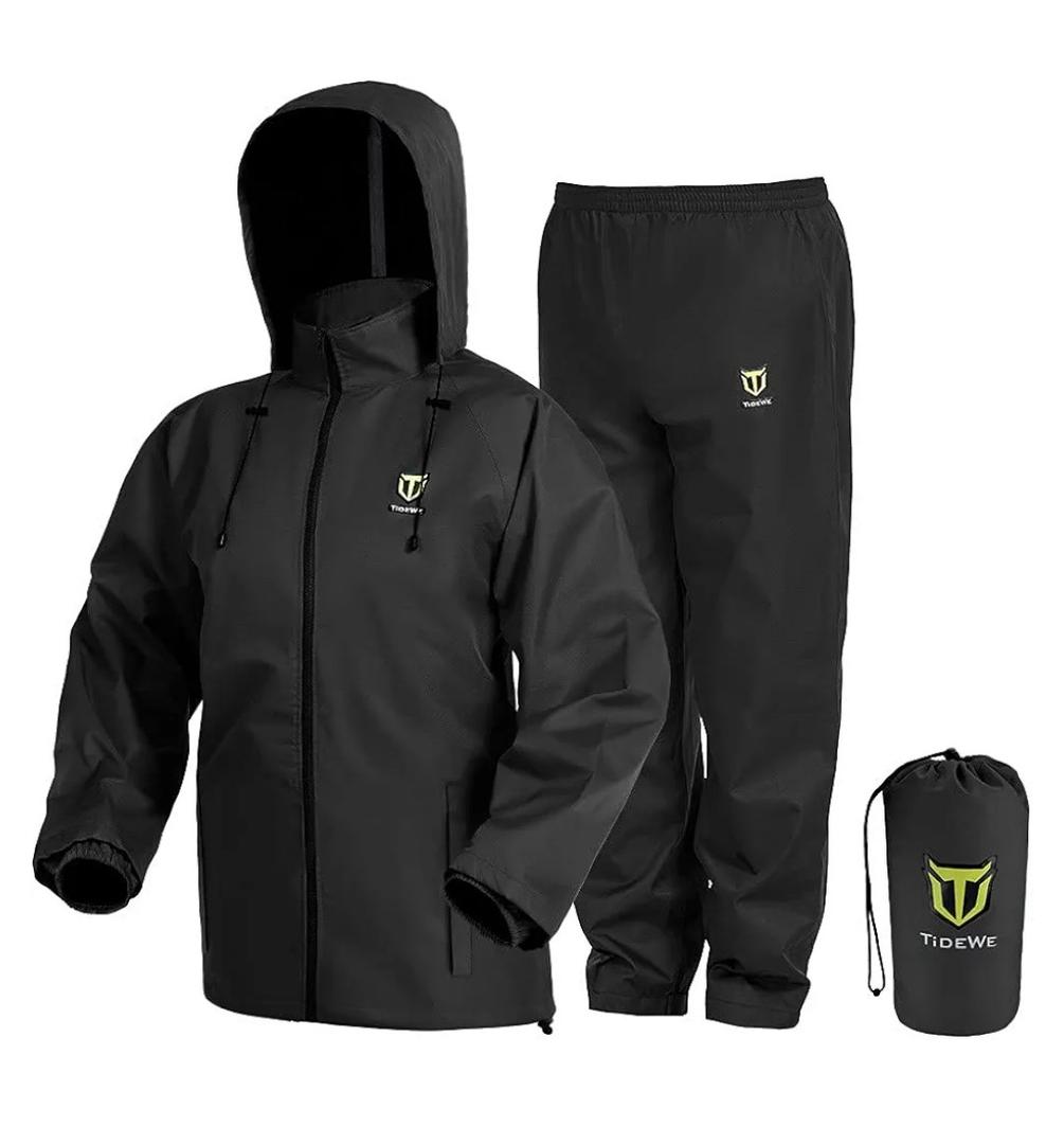 TIDEWE Rain Suit, Waterproof Breathable Lightweight 2 Pieces Rainwear, Size: XL