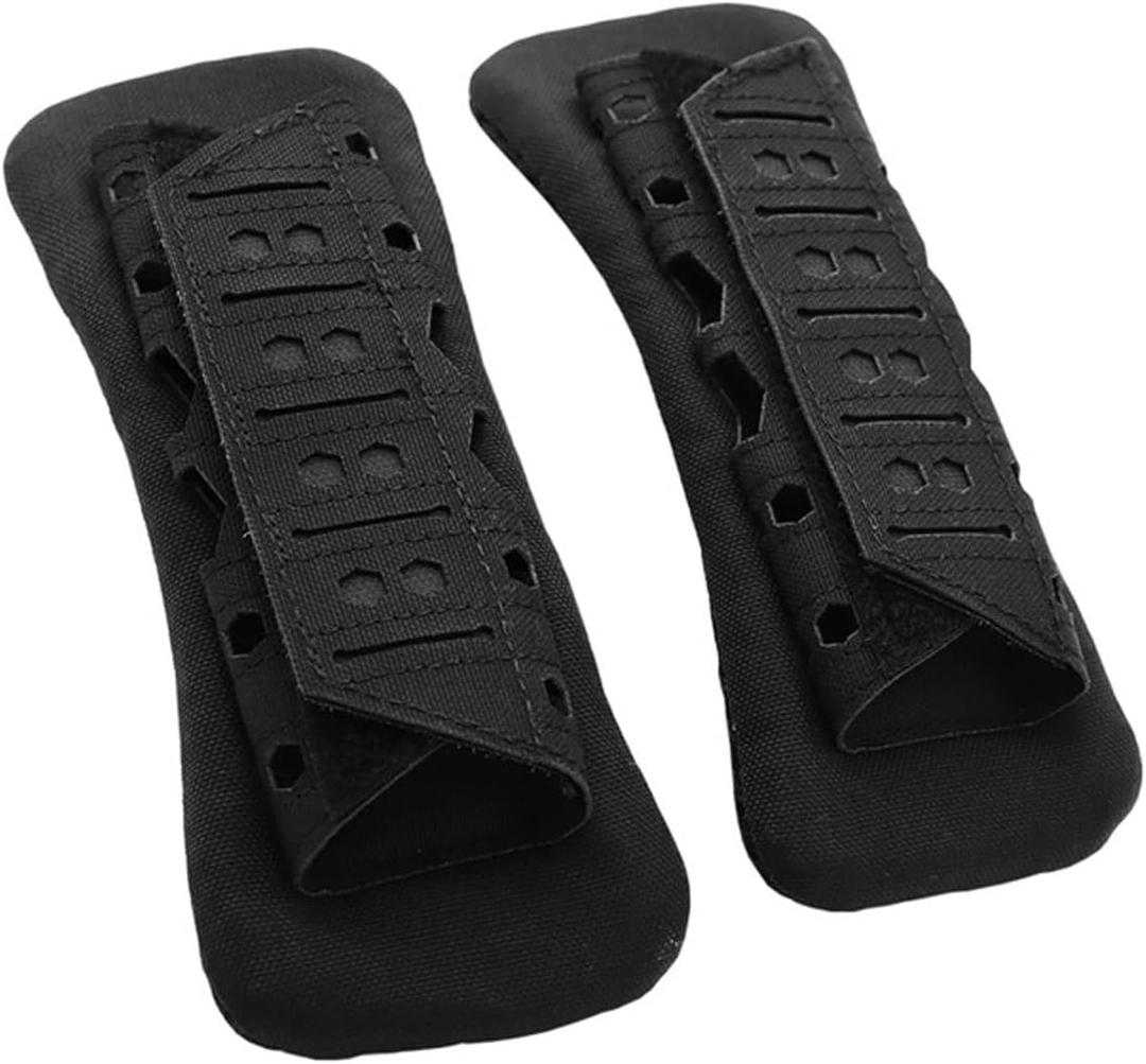 2 Pcs Tactical Vest Shoulder Strap Pads Backpack Breathable Mesh Cushion Pad (Black)