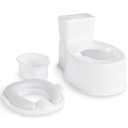 Regalo 2-in-1 Toddler Potty Training Toilet with Flushing Sound, Removable Potty Training Seat, Soft Cushion & Splash Guard, Toddler Potty Chair with Storage, Toilet Seat Transition, White