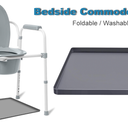 Bedside Commodes Mat Portable Bedside Toilet Mat with Raised Edge, Under Commode Chair Mat Non-Slip Recycle Commode Toilet Pad Waterproof Floor Protector, Silicone Mat for Porta Potty,
20" x 24" ( Black )