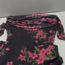 MEROKEETY Women's Fall Off Shoulder Floral Maxi Dresses Formal Long Sleeve Bodycon Cocktail Wedding Guest Dress (Medium, Black)