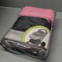 Tadpoles Quilted Stroller & Car Seat Cover - Black & Pink | 27" x 20" x 2" | Made of 100% Super Soft Microfiber Polyester | Warm, Gentle & Durable | Ideal for Use as a Stroller Cover & Car Seat Cover (Light Grey)